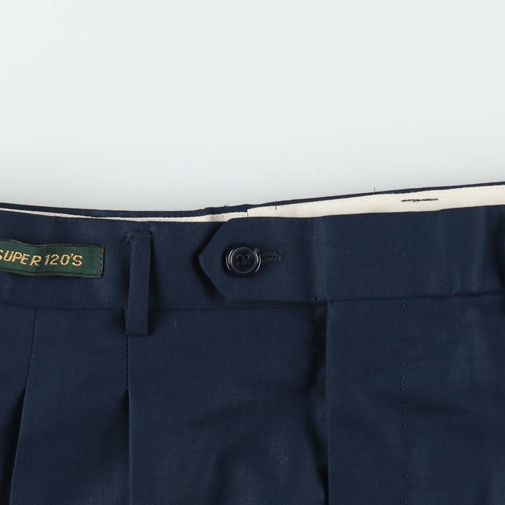 BALDASSARI Two-Pleat Slacks Pants, Men's Size W32 (approx.) unclear navy blue type Vintage Second Hand