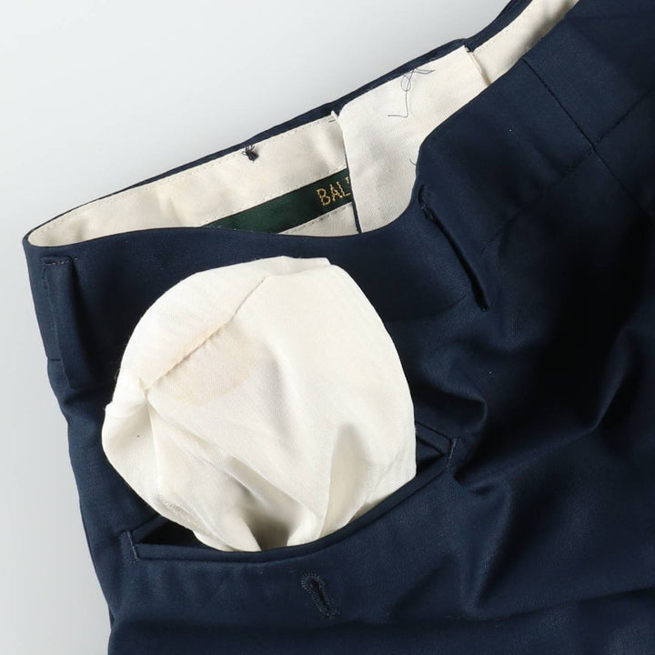 BALDASSARI Two-Pleat Slacks Pants, Men's Size W32 (approx.) unclear navy blue type Vintage Second Hand