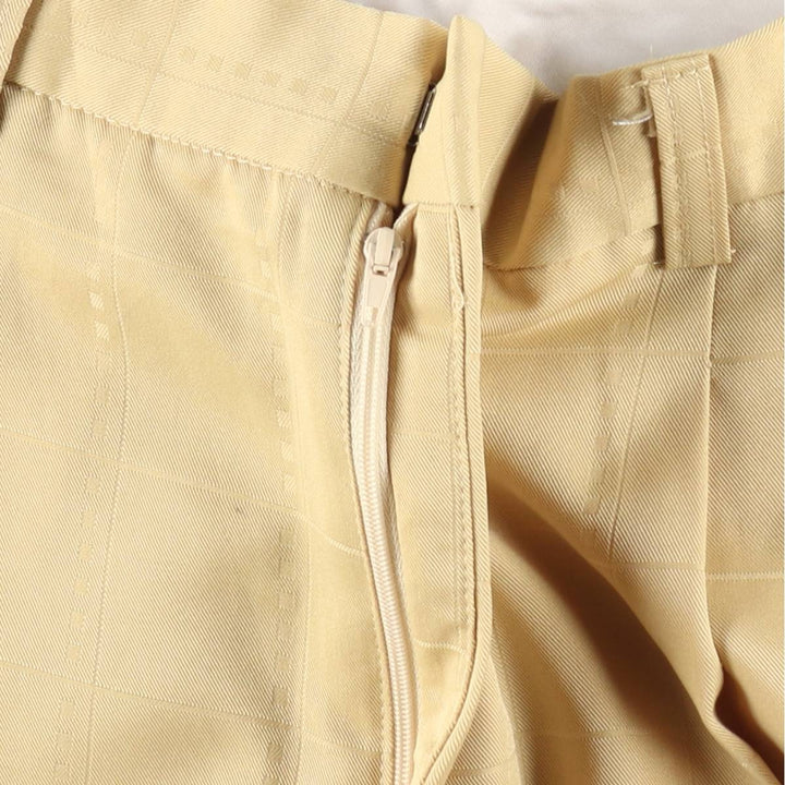 MONTIQUE Three-Pleat Slacks Pants, Men's Size W33 (approx.) polyester Beige type Vintage Second Hand