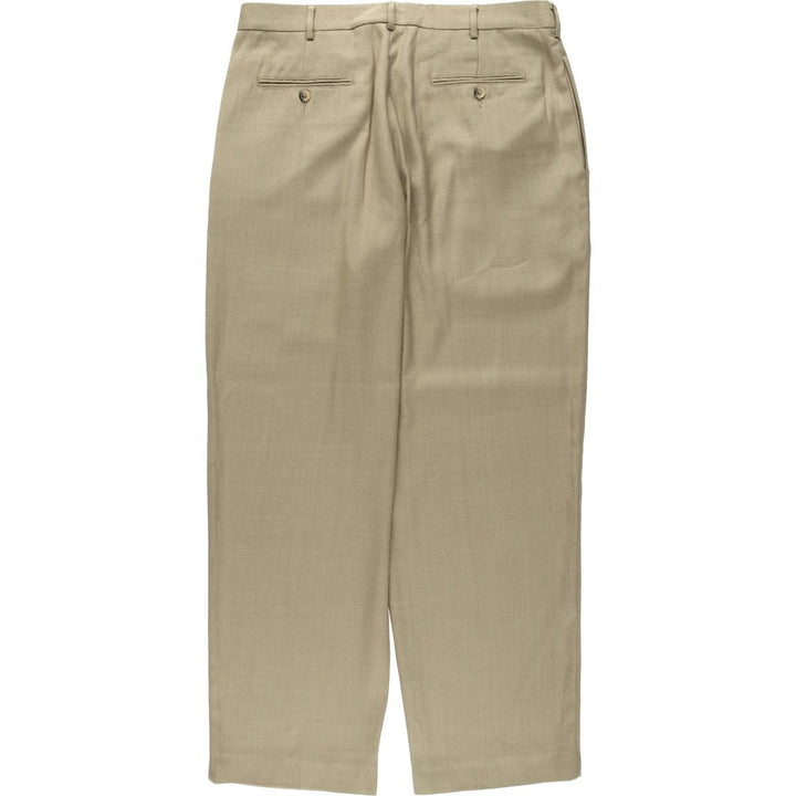 Perry Ellis PERRY ELLIS PORTFOLIO Two-pleat Slacks Men's Size W35 unclear beige type brown Vintage Second Hand