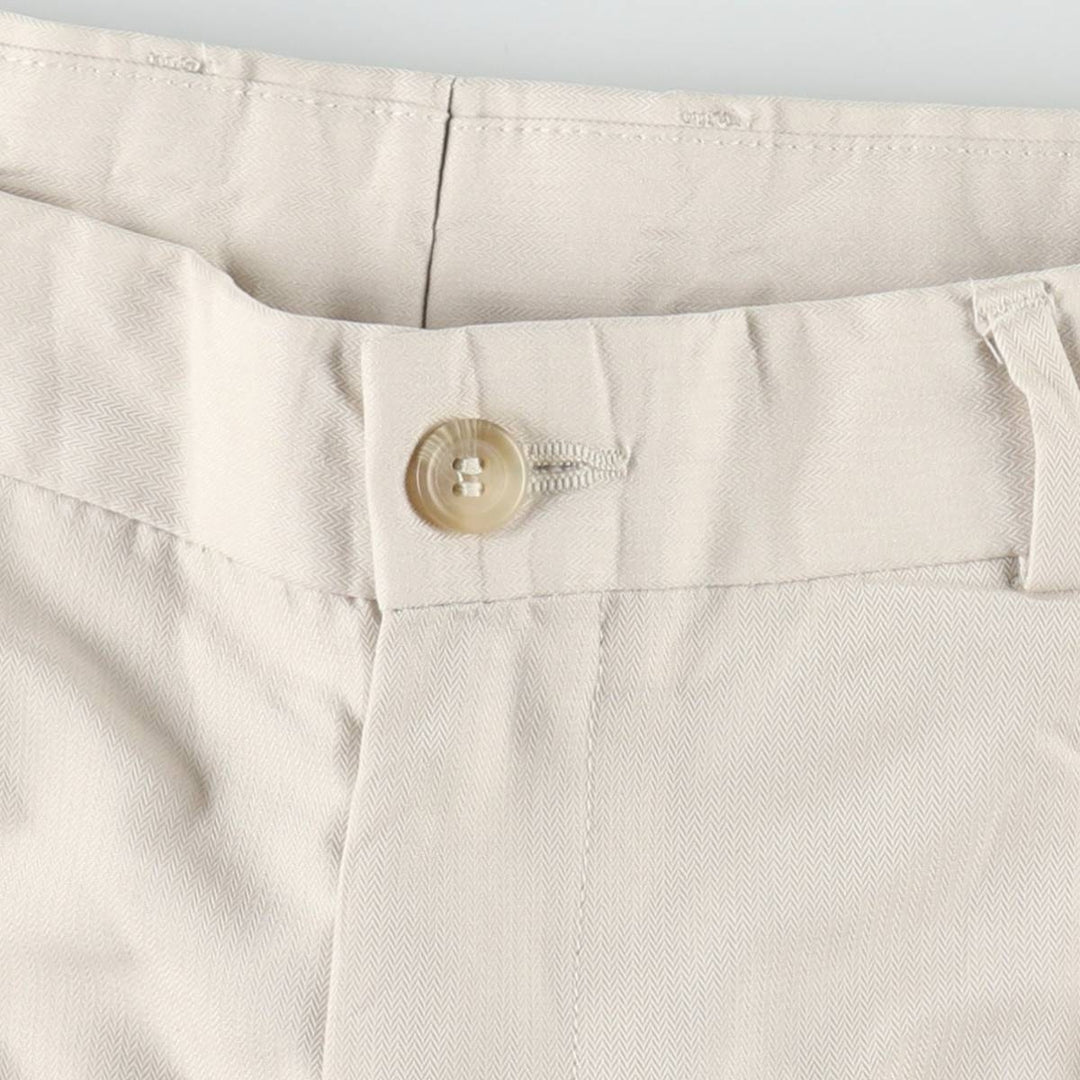 Liz Claiborne Two-pleat Slacks, Men's Size W32 Rayon Beige type Vintage Second Hand