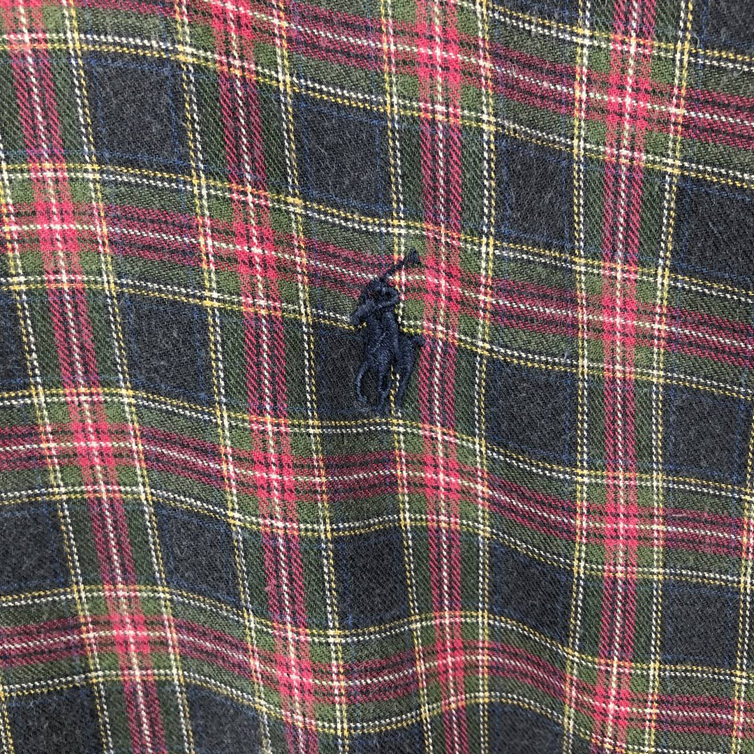 Ralph Lauren long sleeve button down check shirt, men's XL size cotton green type Vintage Second Hand