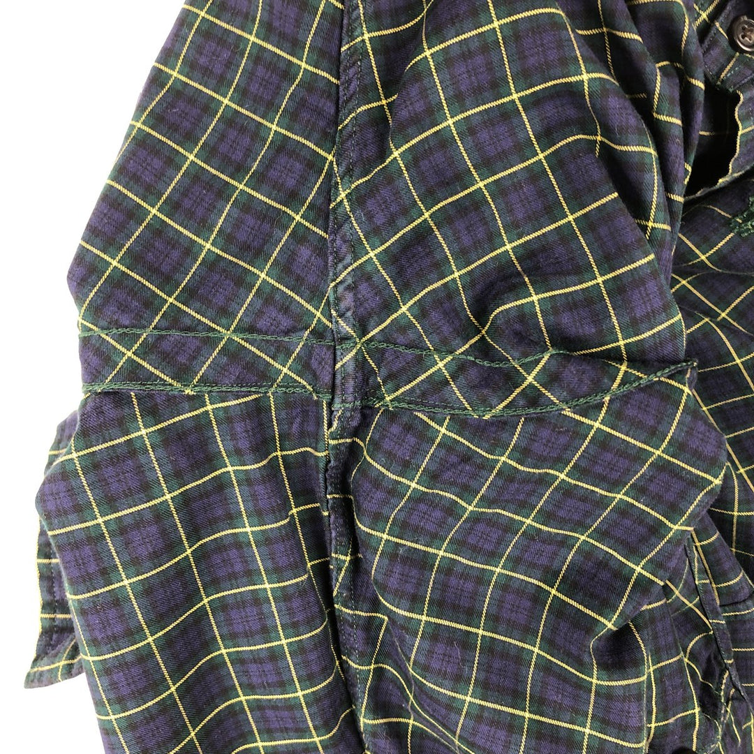 Ralph Lauren Classic Fit Long Sleeve Button Down Check Shirt Men's XL cotton navy blue type Vintage Second Hand