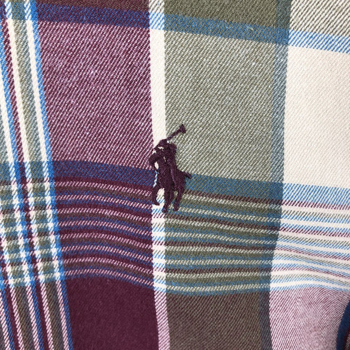 Ralph Lauren long sleeve button down check shirt, men's XL size cotton red type Vintage Second Hand