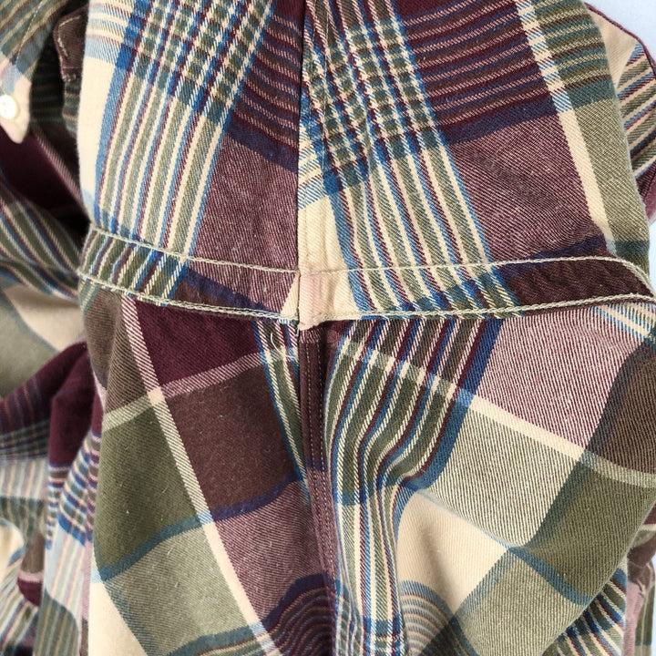 Ralph Lauren long sleeve button down check shirt, men's XL size cotton red type Vintage Second Hand