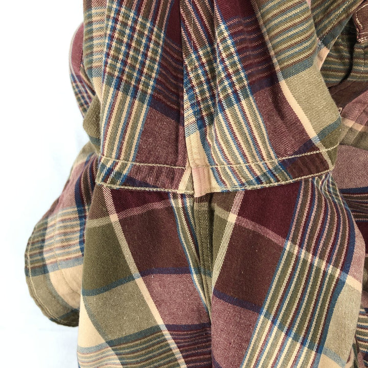 Ralph Lauren long sleeve button down check shirt, men's XL size cotton red type Vintage Second Hand