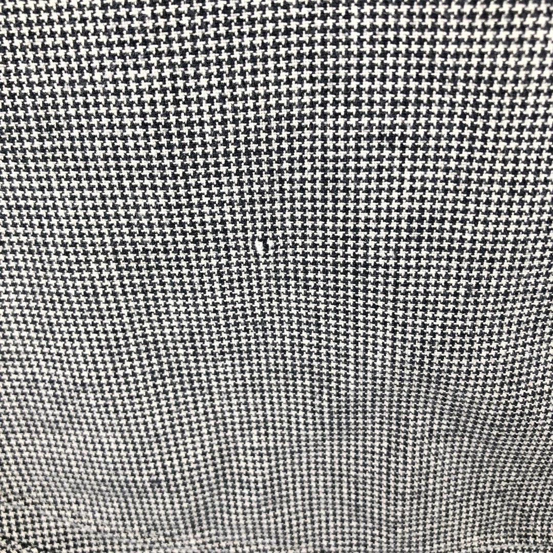 Ralph Lauren BLAIRE Houndstooth Pattern Long-Sleeve Button-Down Check Shirt, Men's Size L (approx.) cotton black type Vintage Second Hand