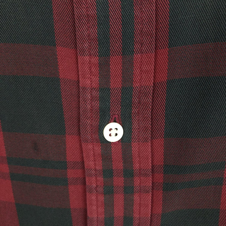 Ralph Lauren long sleeve button down check shirt, men's XL size cotton red type Vintage Second Hand
