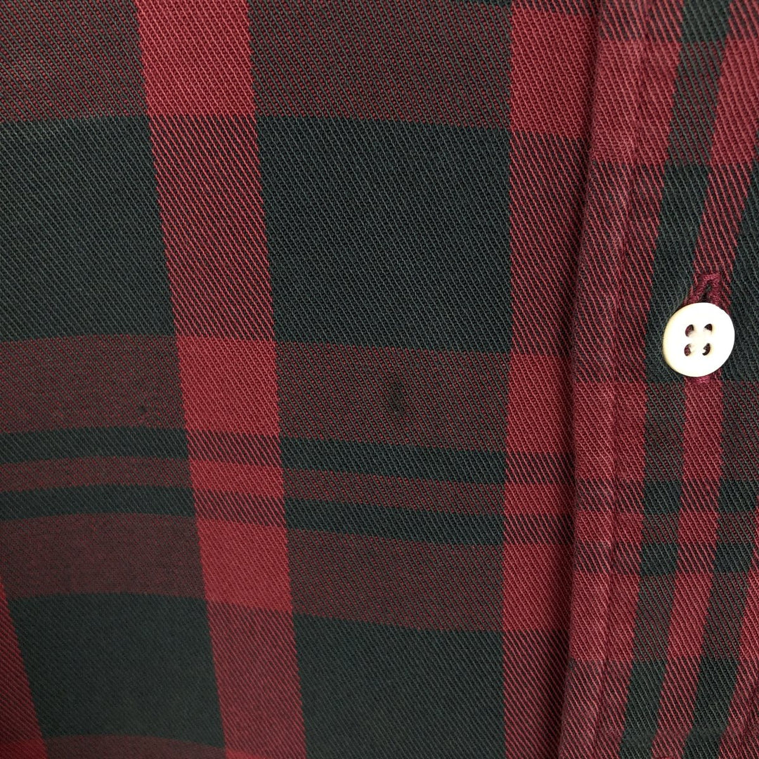 Ralph Lauren long sleeve button down check shirt, men's XL size cotton red type Vintage Second Hand