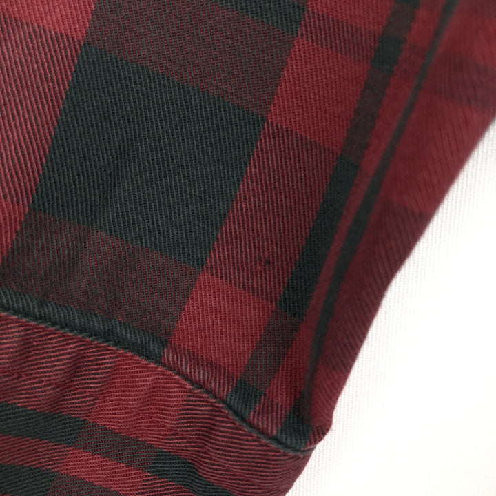 Ralph Lauren long sleeve button down check shirt, men's XL size cotton red type Vintage Second Hand