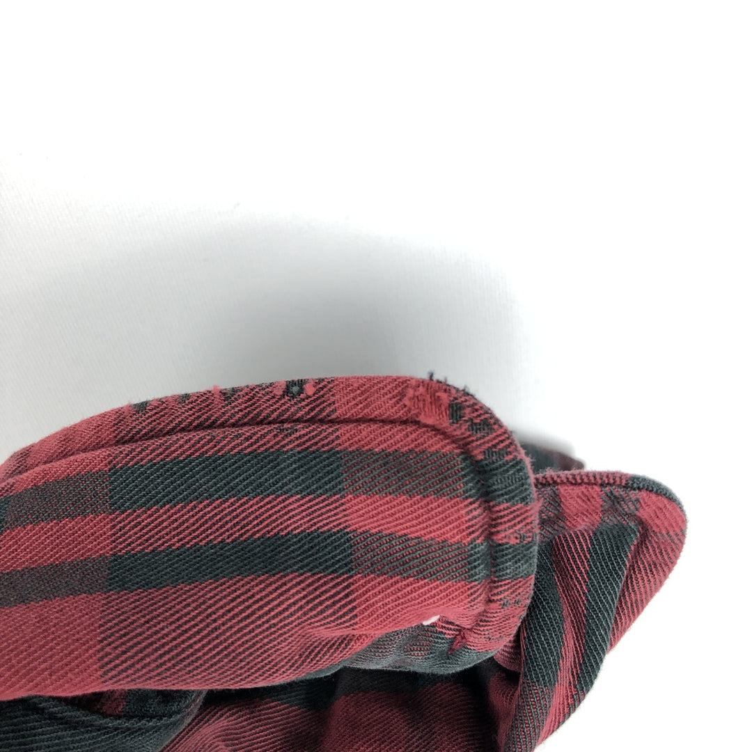 Ralph Lauren long sleeve button down check shirt, men's XL size cotton red type Vintage Second Hand