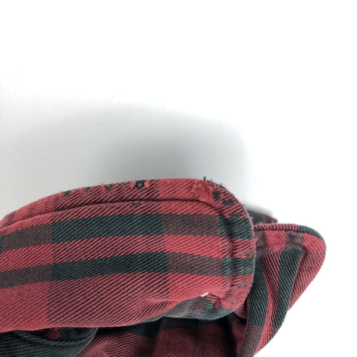 Ralph Lauren long sleeve button down check shirt, men's XL size cotton red type Vintage Second Hand