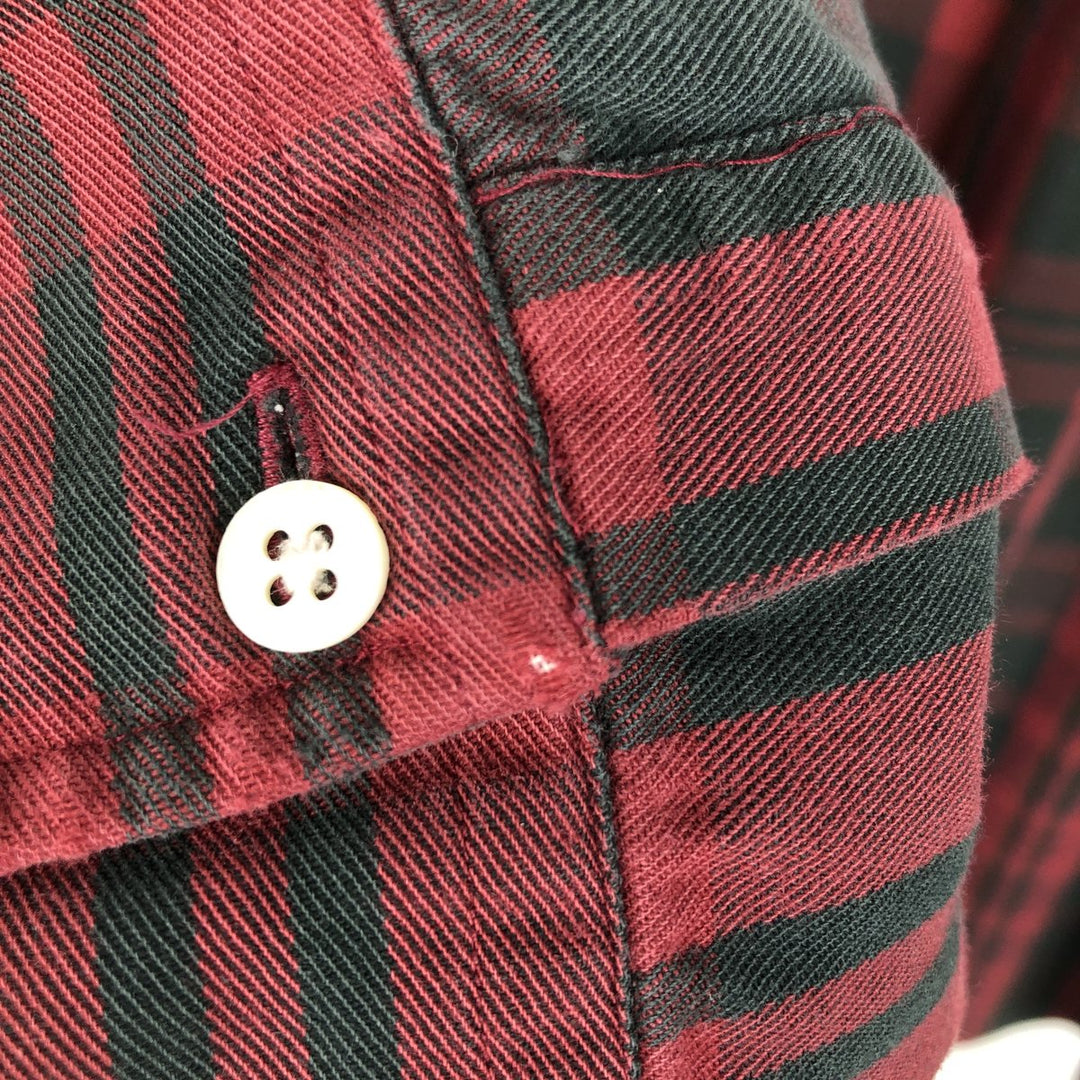 Ralph Lauren long sleeve button down check shirt, men's XL size cotton red type Vintage Second Hand