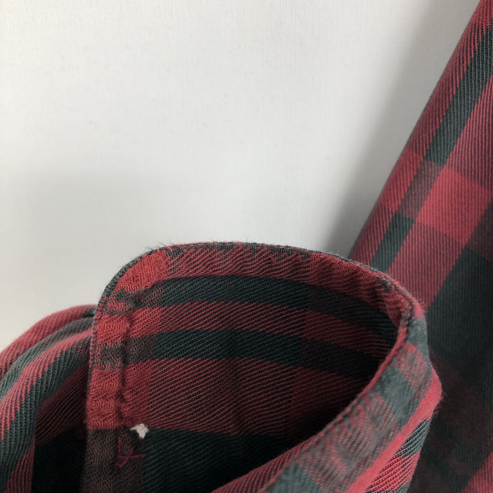 Ralph Lauren long sleeve button down check shirt, men's XL size cotton red type Vintage Second Hand