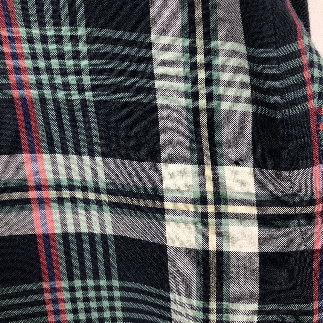 Ralph Lauren BLAKE Tartan Check Long Sleeve Button-Down Check Shirt Men's XL cotton navy blue type Vintage Second Hand