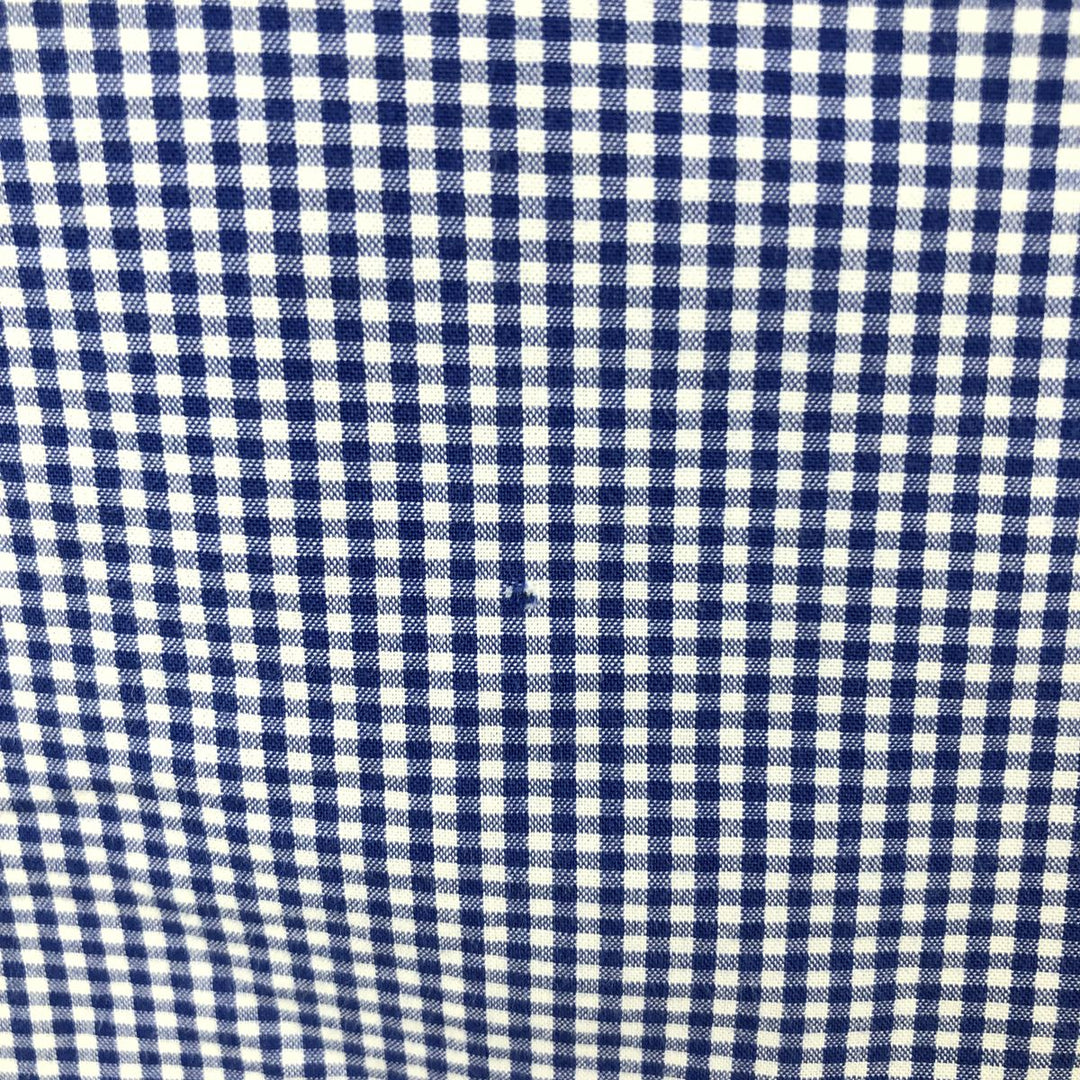 Ralph Lauren BLAKE Gingham Check Long Sleeve Button-Down Check Shirt Men's M cotton blue type Vintage Second Hand