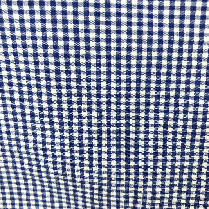 Ralph Lauren BLAKE Gingham Check Long Sleeve Button-Down Check Shirt Men's M cotton blue type Vintage Second Hand