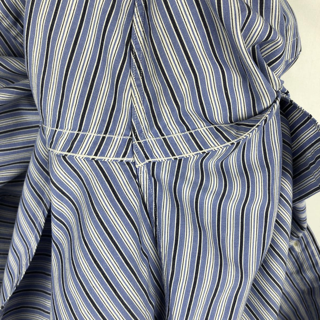 Ralph Lauren BLAKE long sleeve button down striped shirt, men's size M cotton blue type Vintage Second Hand