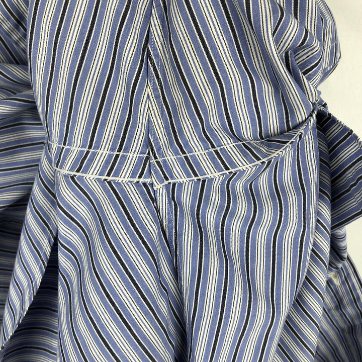 Ralph Lauren BLAKE long sleeve button down striped shirt, men's size M cotton blue type Vintage Second Hand
