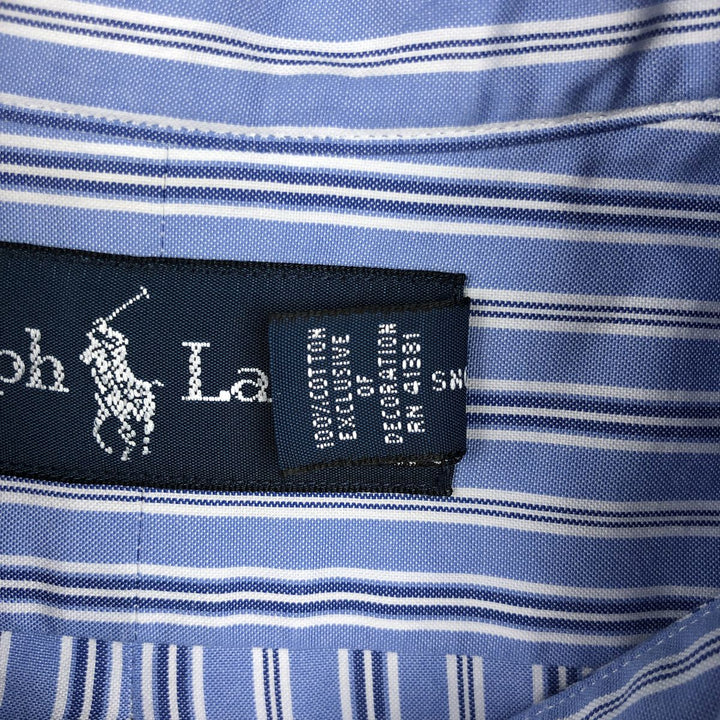Ralph Lauren Classic Fit Long Sleeve Button Down Striped Shirt, Men's Size L cotton blue type Vintage Second Hand
