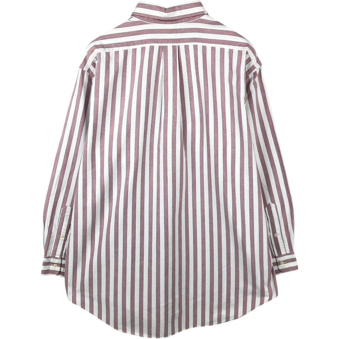 Ralph Lauren YARMOUTH Multi-stripe Long Sleeve Button-down Striped Shirt Men's XL cotton white type Vintage Second Hand