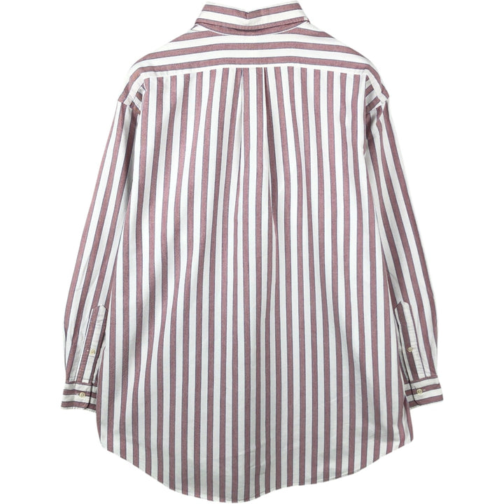 Ralph Lauren YARMOUTH Multi-stripe Long Sleeve Button-down Striped Shirt Men's XL cotton white type Vintage Second Hand