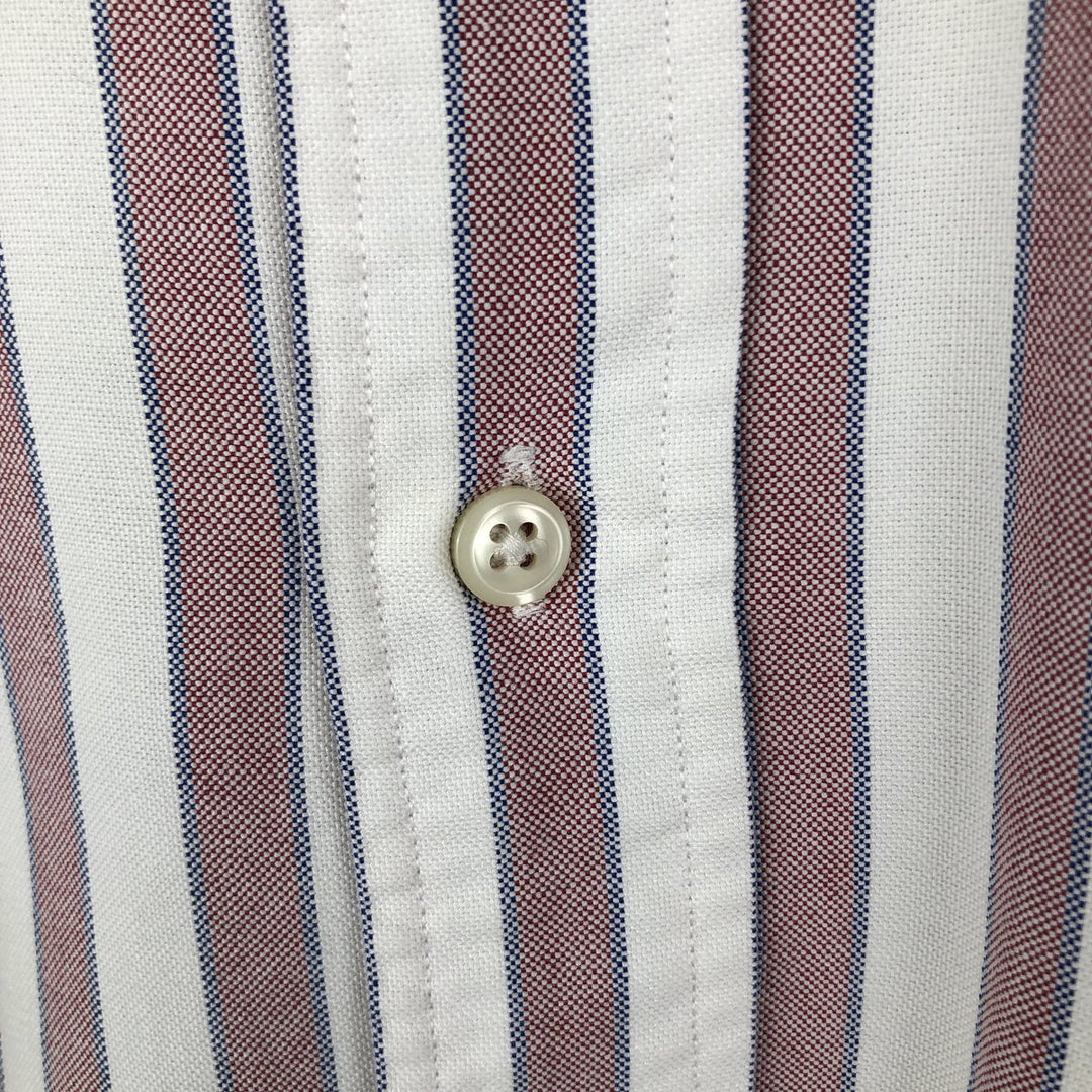 Ralph Lauren YARMOUTH Multi-stripe Long Sleeve Button-down Striped Shirt Men's XL cotton white type Vintage Second Hand