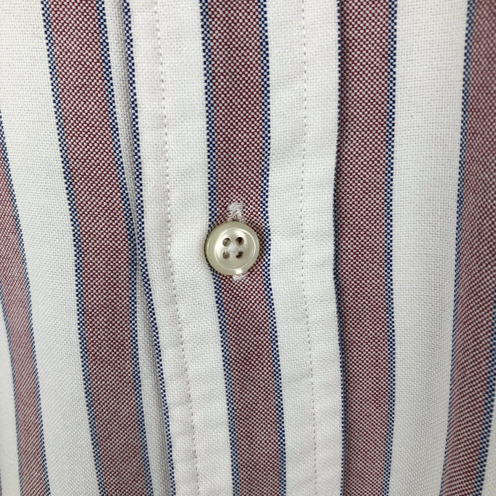 Ralph Lauren YARMOUTH Multi-stripe Long Sleeve Button-down Striped Shirt Men's XL cotton white type Vintage Second Hand
