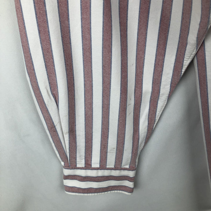 Ralph Lauren YARMOUTH Multi-stripe Long Sleeve Button-down Striped Shirt Men's XL cotton white type Vintage Second Hand