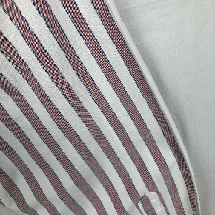 Ralph Lauren YARMOUTH Multi-stripe Long Sleeve Button-down Striped Shirt Men's XL cotton white type Vintage Second Hand