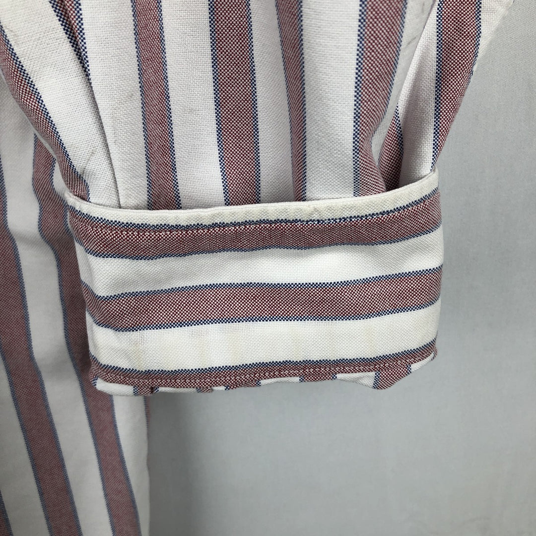 Ralph Lauren YARMOUTH Multi-stripe Long Sleeve Button-down Striped Shirt Men's XL cotton white type Vintage Second Hand