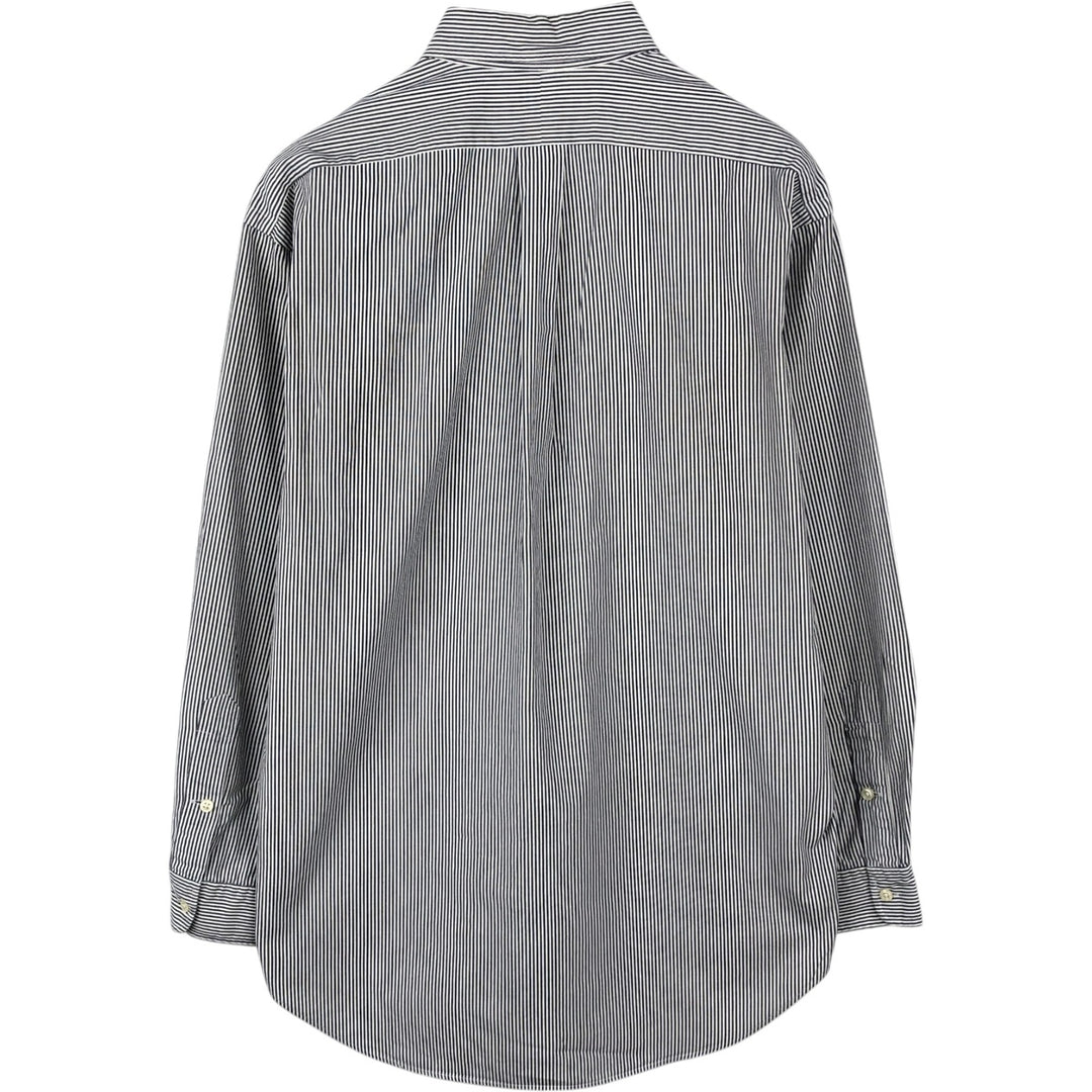 Ralph Lauren BLAKE long sleeve button down striped shirt, men's size M cotton white type Vintage Second Hand