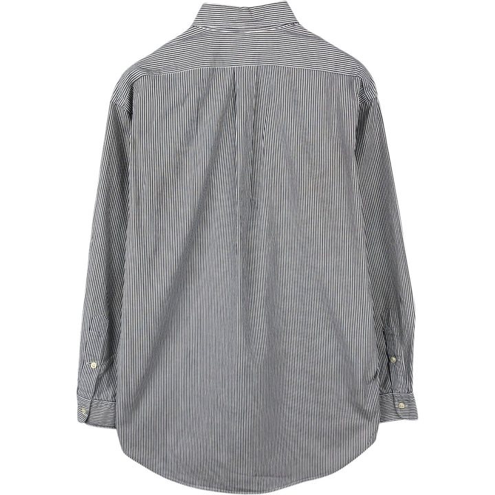 Ralph Lauren BLAKE long sleeve button down striped shirt, men's size M cotton white type Vintage Second Hand