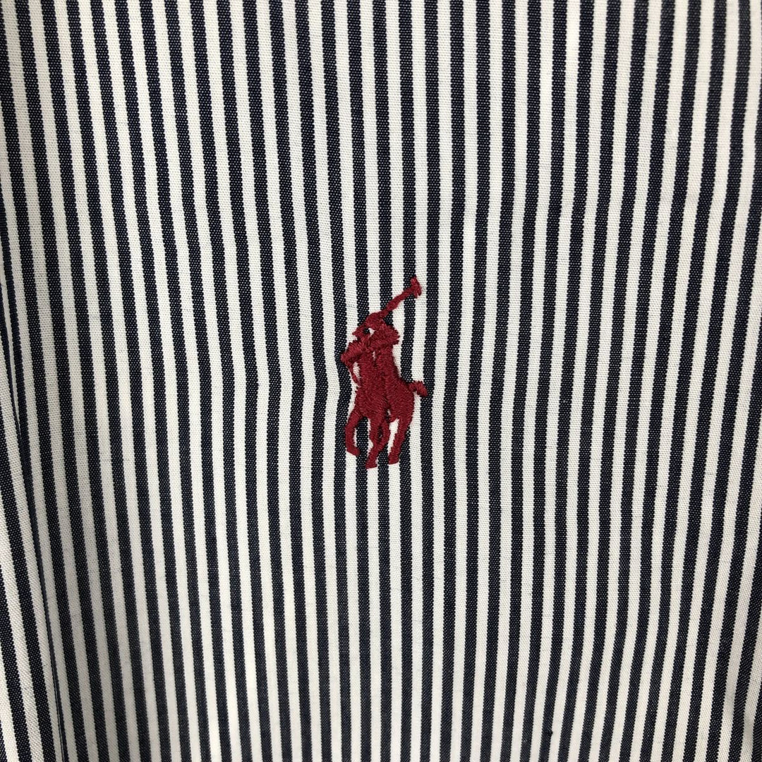 Ralph Lauren BLAKE long sleeve button down striped shirt, men's size M cotton white type Vintage Second Hand