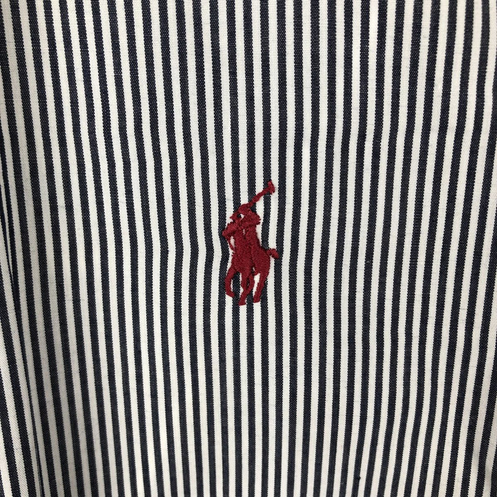 Ralph Lauren BLAKE long sleeve button down striped shirt, men's size M cotton white type Vintage Second Hand