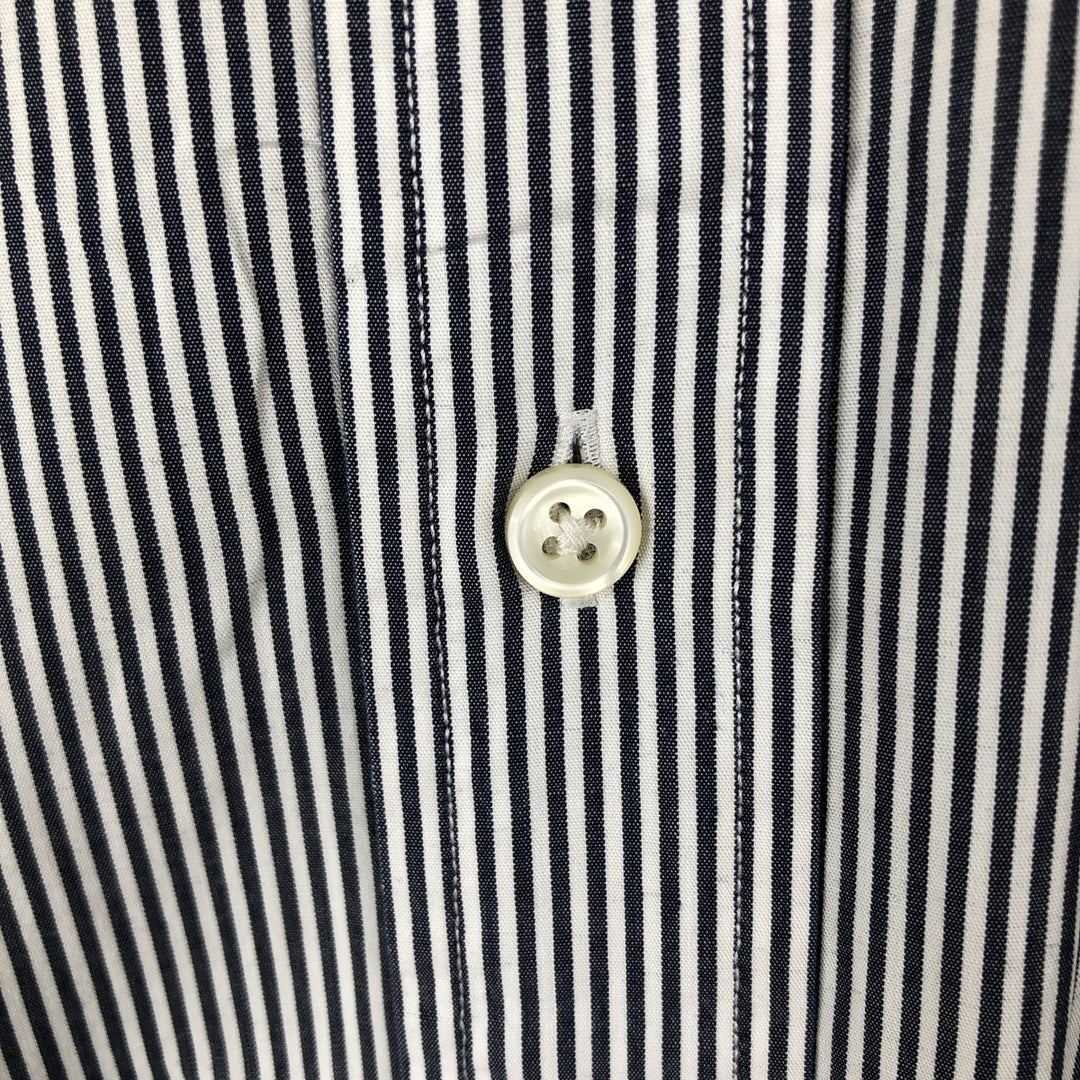 Ralph Lauren BLAKE long sleeve button down striped shirt, men's size M cotton white type Vintage Second Hand