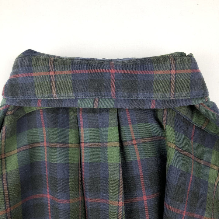Ralph Lauren POLO by Ralph Lauren BLAIRE Long-Sleeve Button-Down Check Shirt, Men's Size M (approx.) cotton green type Vintage Second Hand
