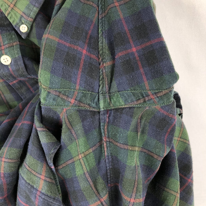 Ralph Lauren POLO by Ralph Lauren BLAIRE Long-Sleeve Button-Down Check Shirt, Men's Size M (approx.) cotton green type Vintage Second Hand