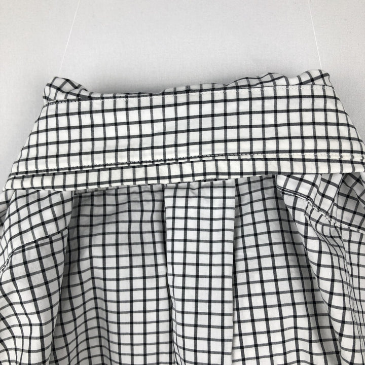 Ralph Lauren long sleeve button down check shirt, men's size L cotton white type Vintage Second Hand