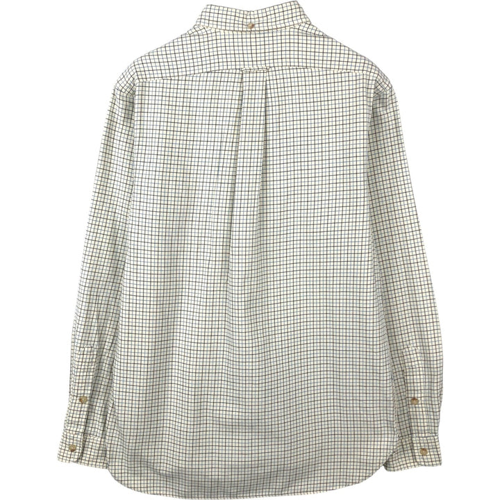 Ralph Lauren BLAKE long sleeve button down check shirt, men's size M cotton white type Vintage Second Hand