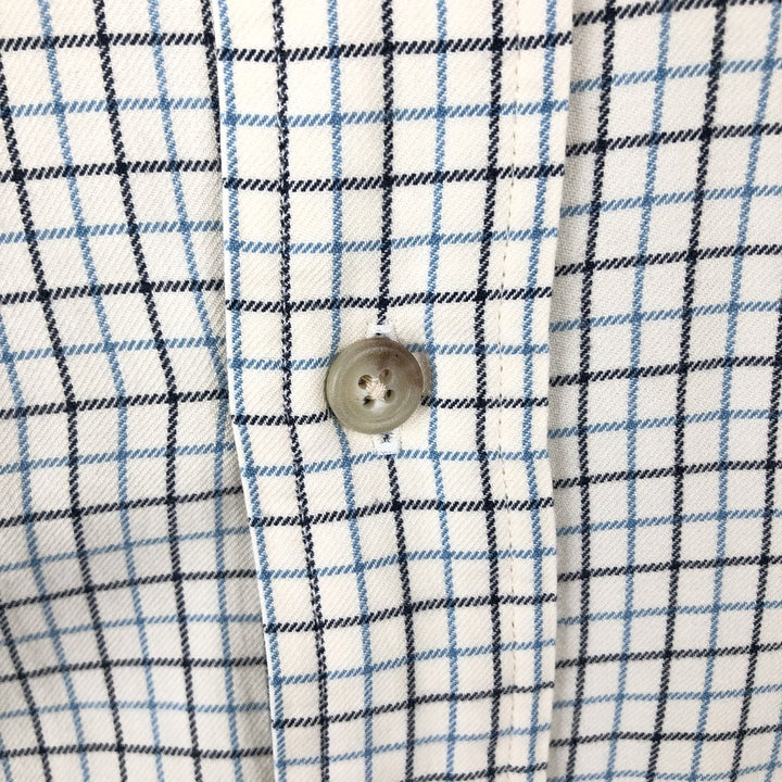 Ralph Lauren BLAKE long sleeve button down check shirt, men's size M cotton white type Vintage Second Hand