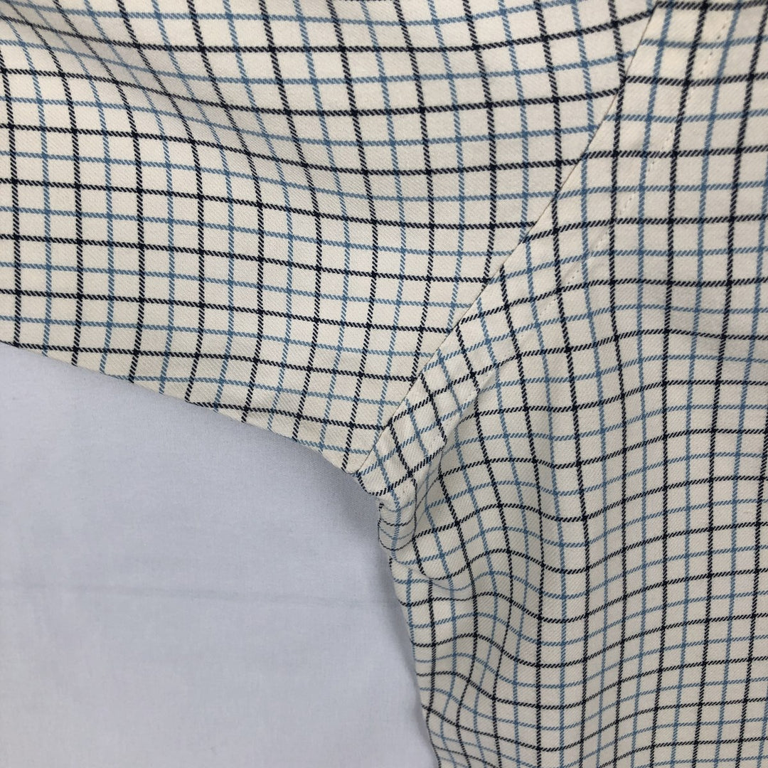Ralph Lauren BLAKE long sleeve button down check shirt, men's size M cotton white type Vintage Second Hand