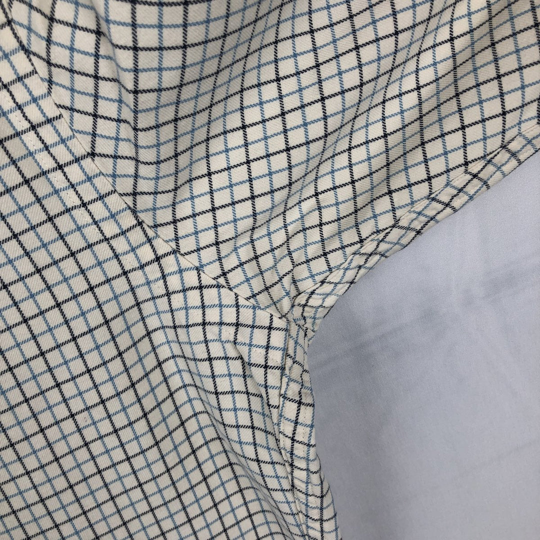 Ralph Lauren BLAKE long sleeve button down check shirt, men's size M cotton white type Vintage Second Hand