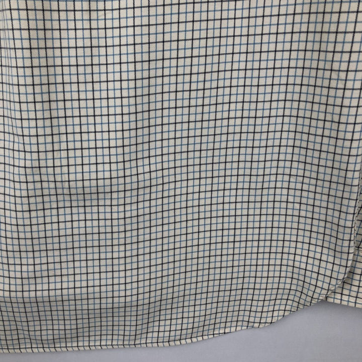 Ralph Lauren BLAKE long sleeve button down check shirt, men's size M cotton white type Vintage Second Hand