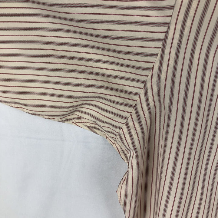 Ralph Lauren CUSTOM FIT long sleeve cotton striped shirt, men's size L cotton Beige type Vintage Second Hand