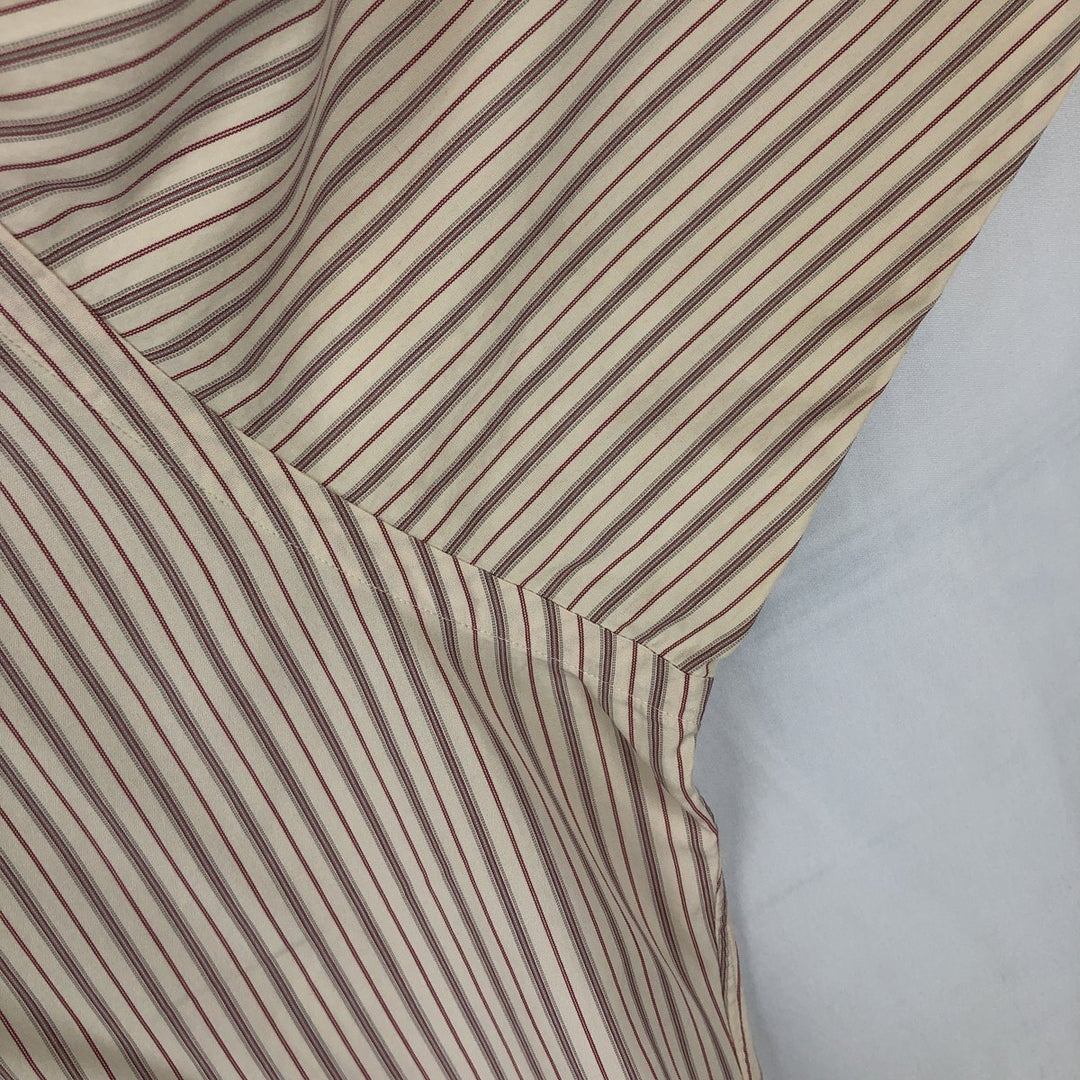 Ralph Lauren CUSTOM FIT long sleeve cotton striped shirt, men's size L cotton Beige type Vintage Second Hand