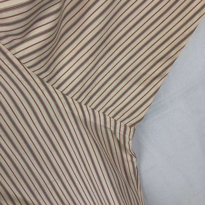 Ralph Lauren CUSTOM FIT long sleeve cotton striped shirt, men's size L cotton Beige type Vintage Second Hand