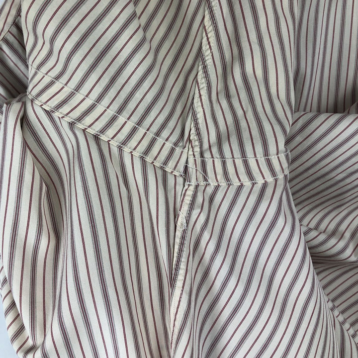 Ralph Lauren CUSTOM FIT long sleeve cotton striped shirt, men's size L cotton Beige type Vintage Second Hand