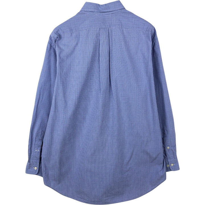 Ralph Lauren YARMOUTH Long Sleeve Button Down Check Shirt Men's XL cotton blue type Vintage Second Hand