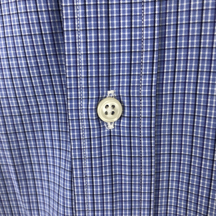 Ralph Lauren YARMOUTH Long Sleeve Button Down Check Shirt Men's XL cotton blue type Vintage Second Hand